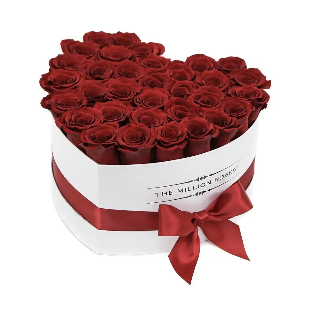 Wholesale Price preserved roses Classic Heartshape Box Flower