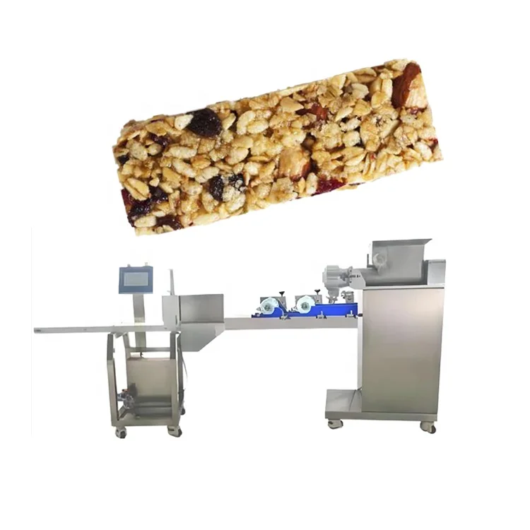 Cereal Granola Muesli Peanut Automatic Sniker Snack Caramel Industrial Protein Bar Production line