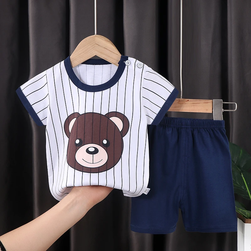 2024 New Fashion Wholesale Kids  Clothing Boutique Summer Short Sleeve Outfits Cheap Price Kids Clothes For Boys And Girls