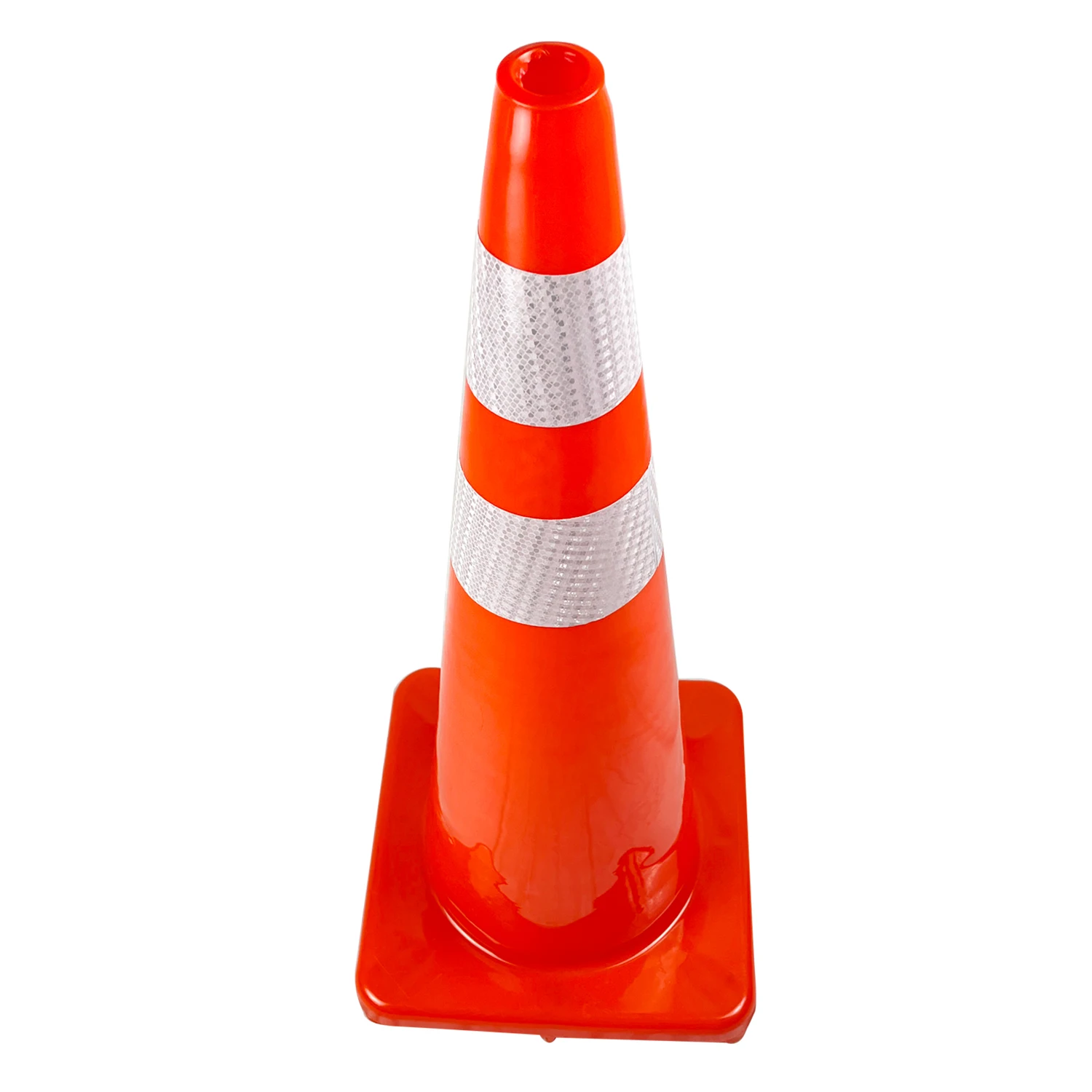 900mm Reflective PVC Trafic Cone Unbreakable With Non-Peel-Off Reflective Tapes