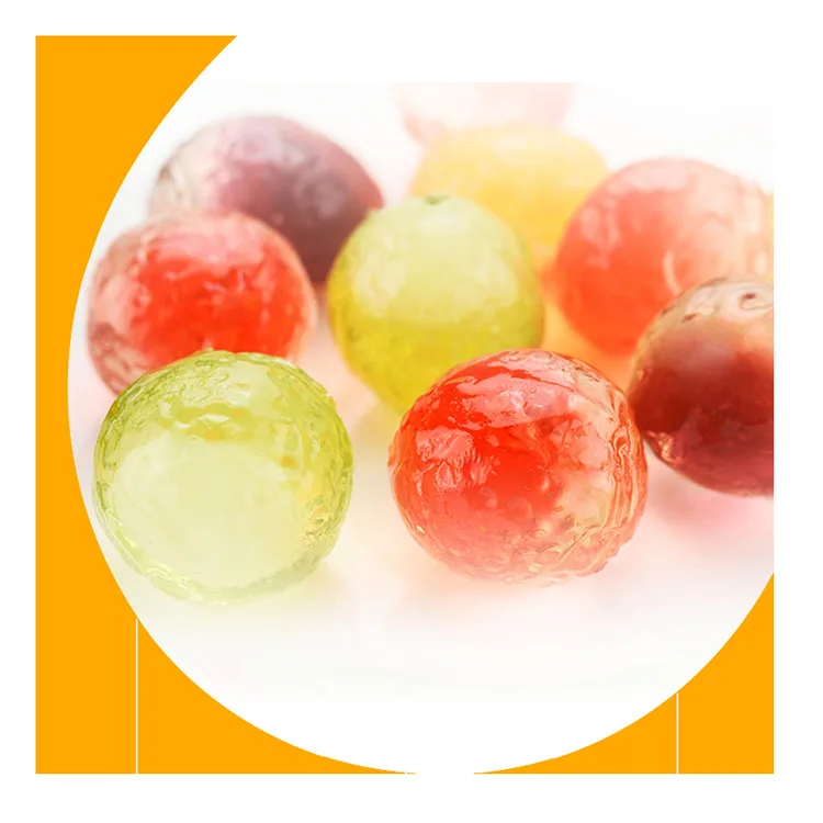 
Wholesale Crystal Various Fruits Vitamin C Flavor Candy Assorted Fruit Flavors Soft Fruit Bulk Gummy Candy 