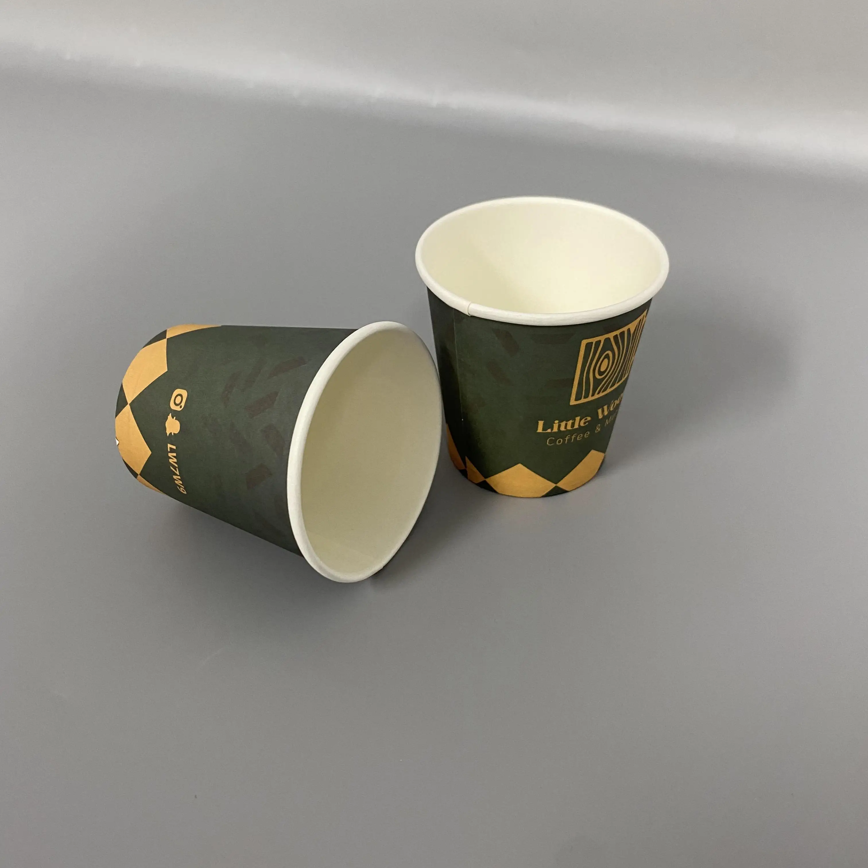 3oz Espresso Coffee Paper Cups 2.5oz 4oz 6oz Custom Logo Printed Disposable Tasty Coffee Cups
