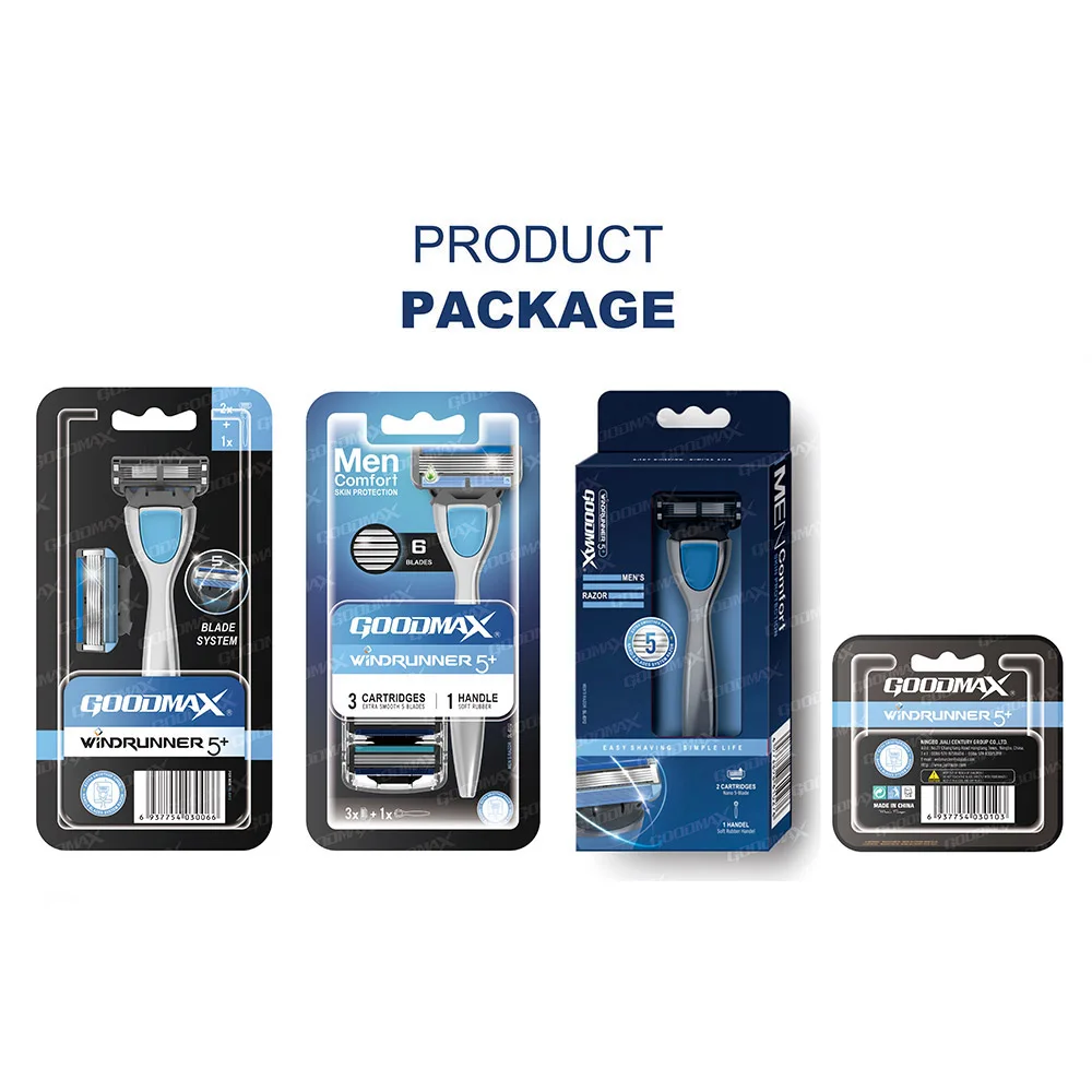 New Design 5 Blades Face Razor Men Refill Cartridge Razor Shaving Male