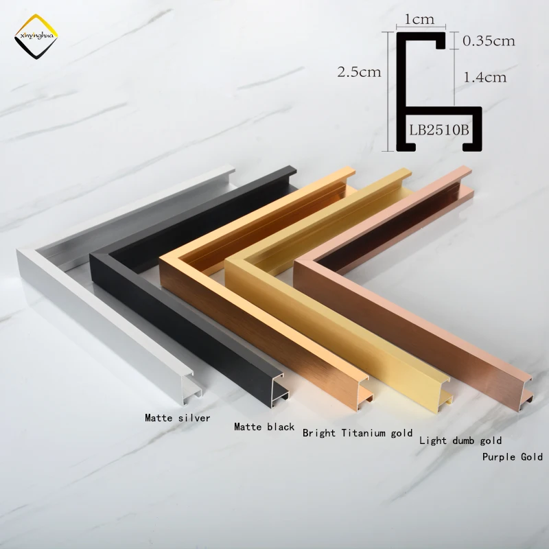 Wholesale Custom Size House Barber Shop Bathroom Decor Metal Aluminum Photo Picture Frame Poster Aluminium Mirror Frame