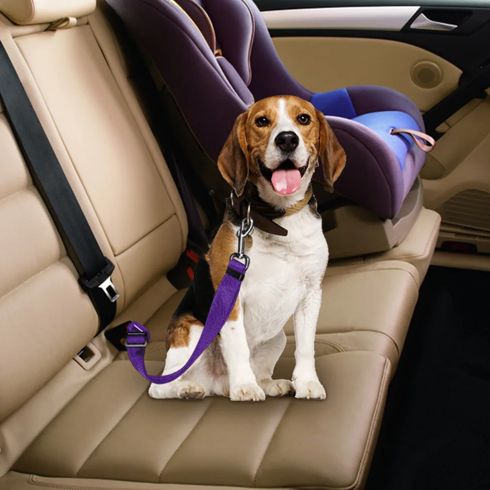 Premium Wholesale Luxurious Pet Car Safety Belt: Adjustable, Durable, Metal Buckle, with Safety Leash for Travel