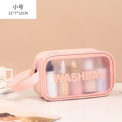 Wholesale Custom PU PVC Travel Storage Toiletry Organize Waterproof Cosmetic Bag Portable Transparent MakeUp Female Wash Bag
