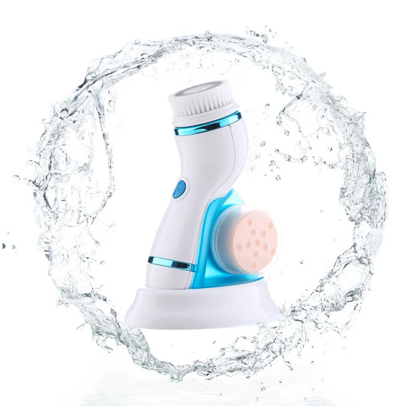 Electronic face facial cleansing brush spa skin massage electric rotating cleaning brush