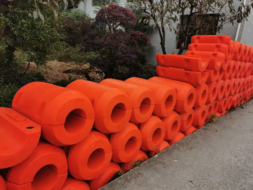 High Density Marine HDPE Plastic Dredge Pipe Floater Float For Sand Discharge Dredging Pipeline Buoy