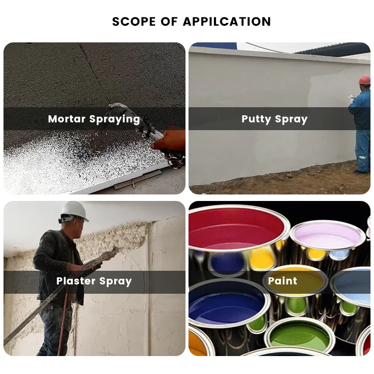 Wide application for internal walls with fast render speed spraying putty mortar automatic wall plastering machine