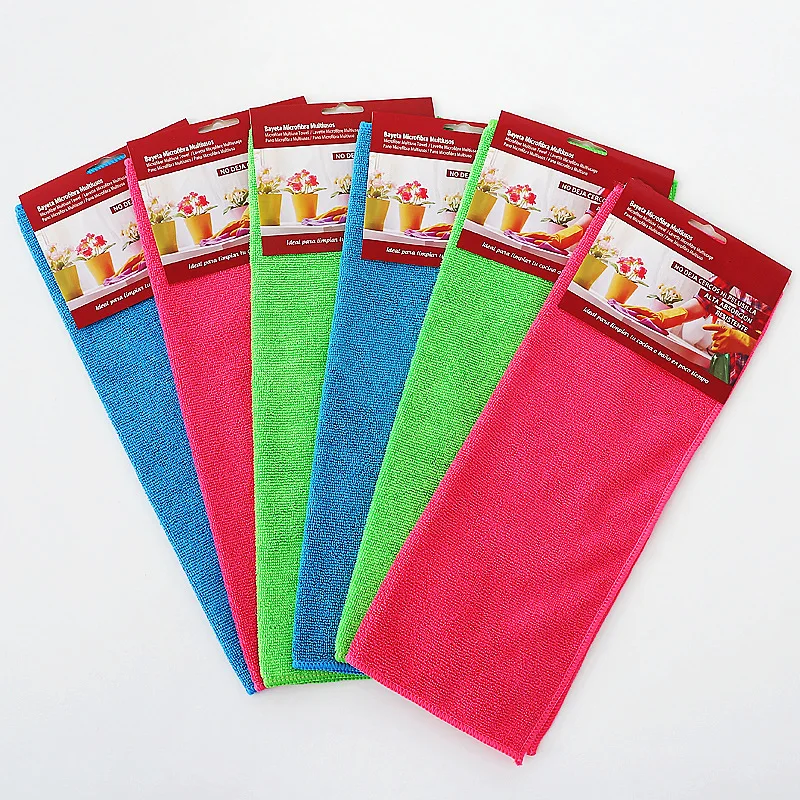Pack 10 In 40 x 40cm 30 x 30cm Housewares Microfibre Cloths Towel Pink Blue Yellow Green Red Cleaning Microfiber Cloth In Buck