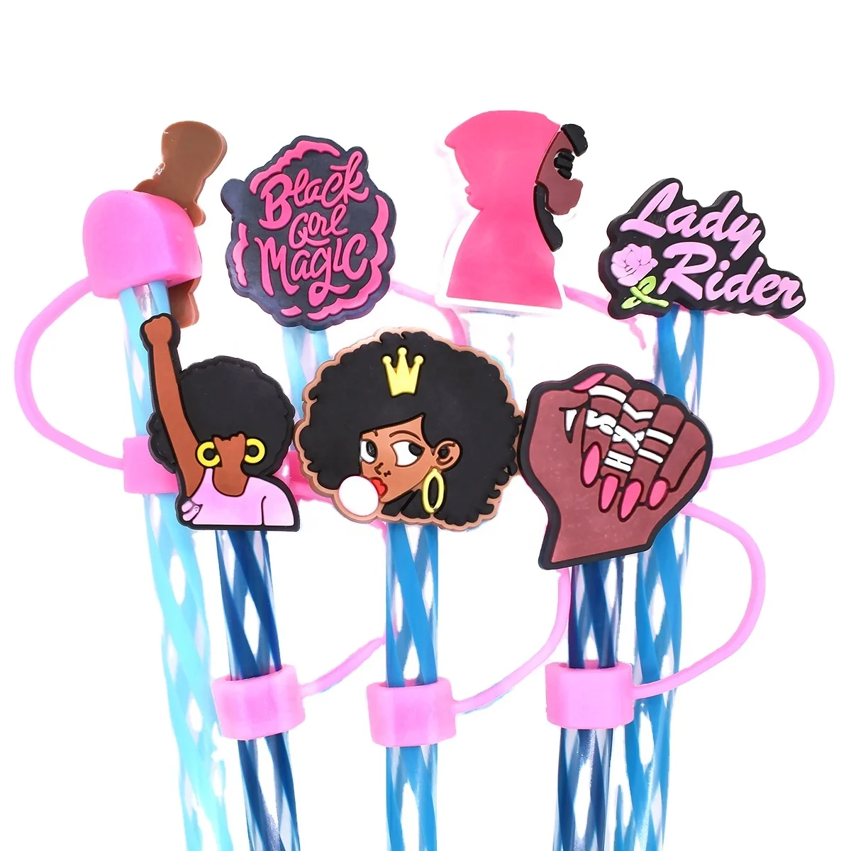 Diameter 0.4in/10mm Silicone PVC Straw Covers Cap Dust-Proof Compatible 20 30 40 oz Cup Accessories Bar Accessories Type