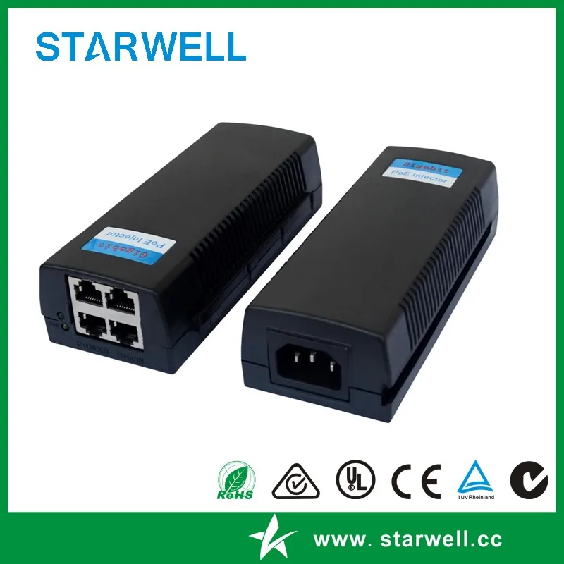 24V 100/1000 Мбит/с мини-Настольный poe инжектор VLAN порт изоляции сети обратный коммутатор питания