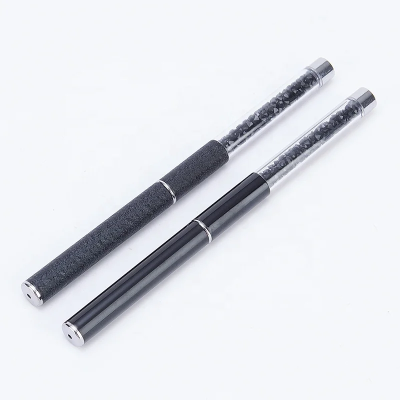 Professional Acrylic Black Pearl Rhinestone Handle Kolinsky Nail Art Brush