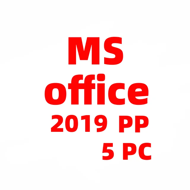 2019 pp 5 pc  Genuine digital license key 100% online activation key  retail key  office 2019 professional plus