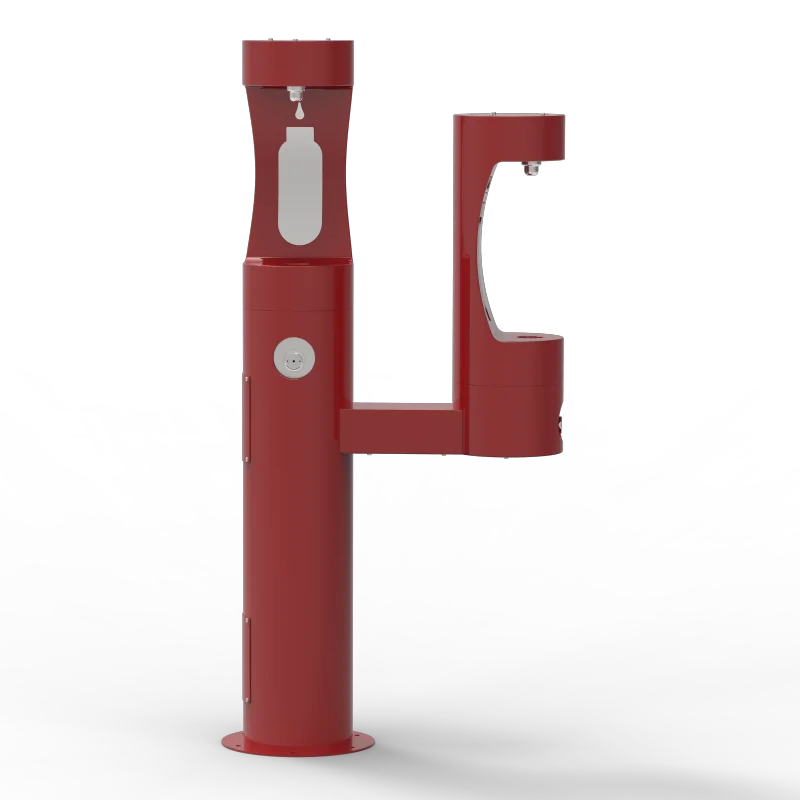 TL45 Pedestal dual outdoor  bottle filling stations and bottle fillers ideal for parks and recreational areas