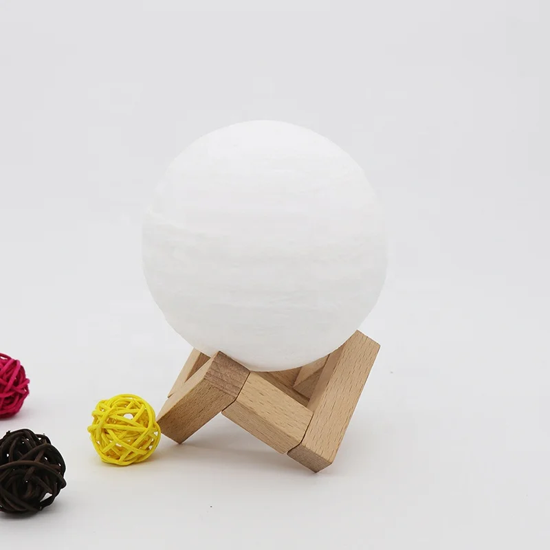 Zhongshan Bedroom Decoration 3D Print Jupiter Shape Moon Lamp Gift 3D Desk Lamp For Kids