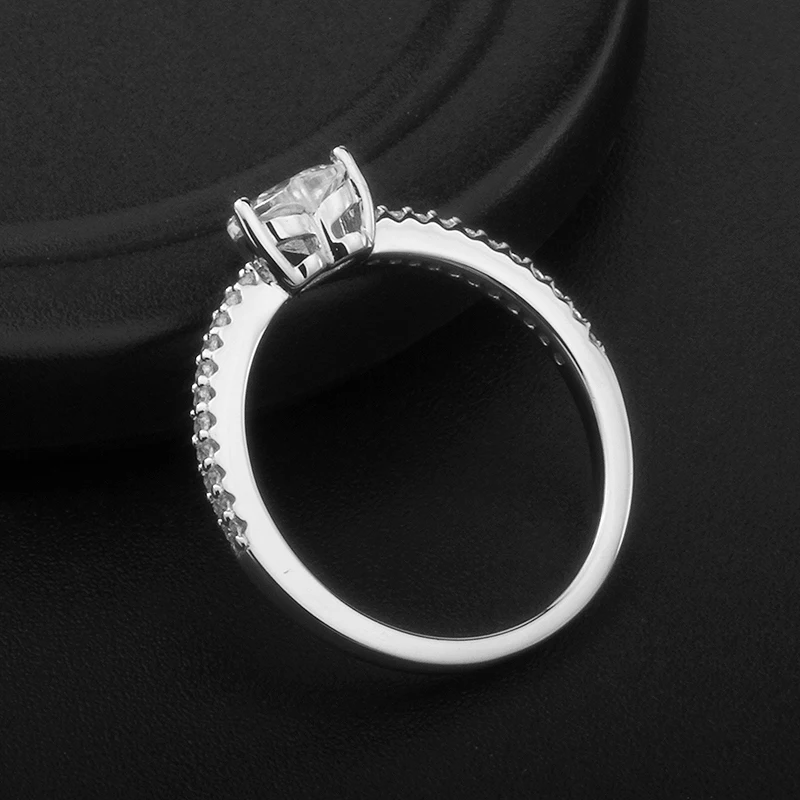 jewellery manufacturers silver 925 jewelry 18kt gold plated heart shaped diamond wedding promise 5a cz zirconia rings for bride