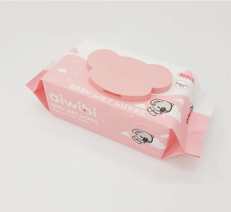High Quality Cleaning Baby Wet Wipes Unscented awibi disposable water wipes  for  skin hand face