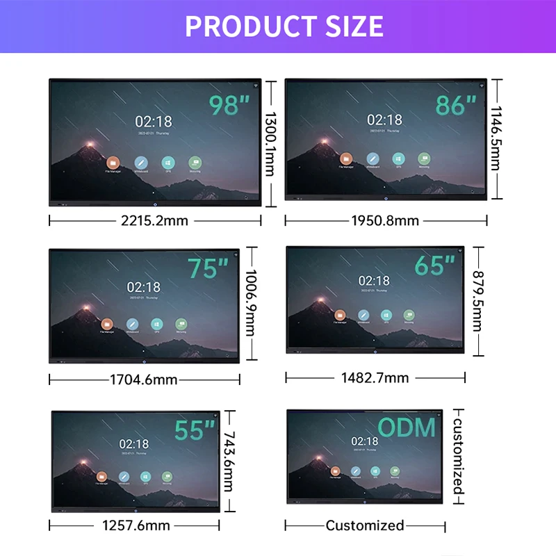 CSJ 65/75/85/98/110 inch LCD Display Smart Board Prices Digital Whiteboard Educational Equipment Interactive White Board