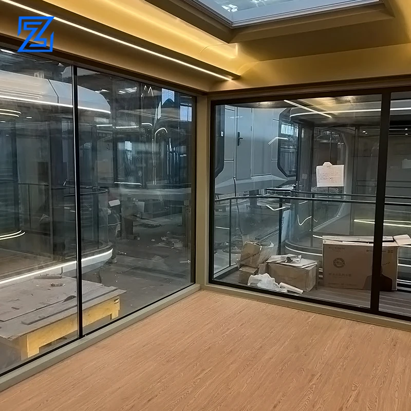 easy assemble Tiny prefab modern Houses flat pack living villa 2 3 bedroom container home with bathroom kitchen solar panels