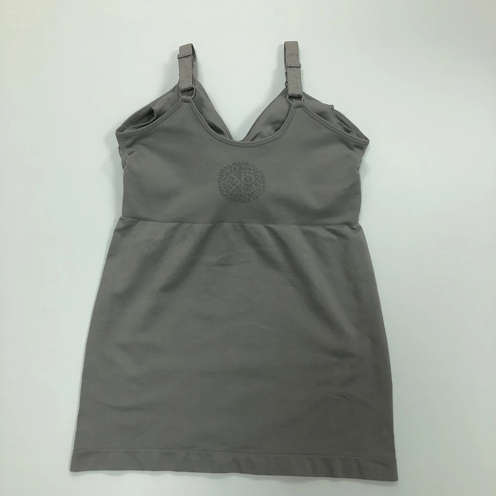 Most comfortable seamless smooth maternity tank soft stretchy nursing tops extra long built in bra with removable padding