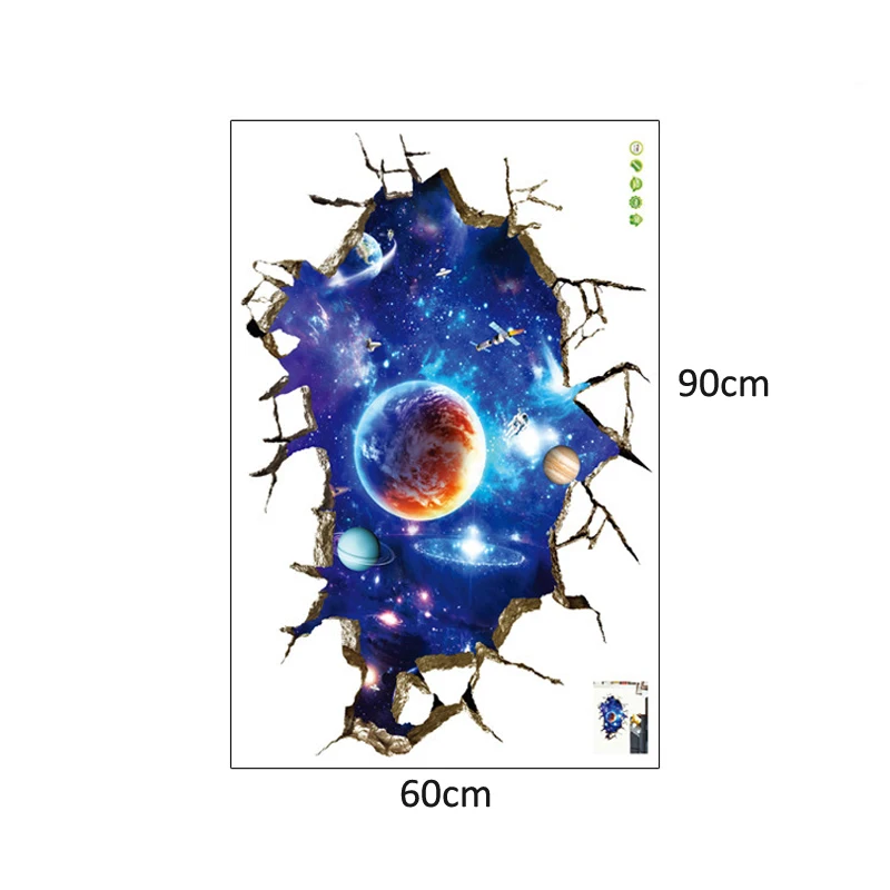 Клейкие съемные обои 3d с внешним пространством наклейки для детской комнаты