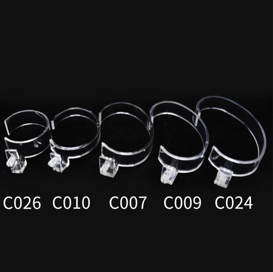 Jinsky Acrylic Custom Circle C Ring Shape Smart Digital Wrist Men or Women Watch Displays Holder Stand