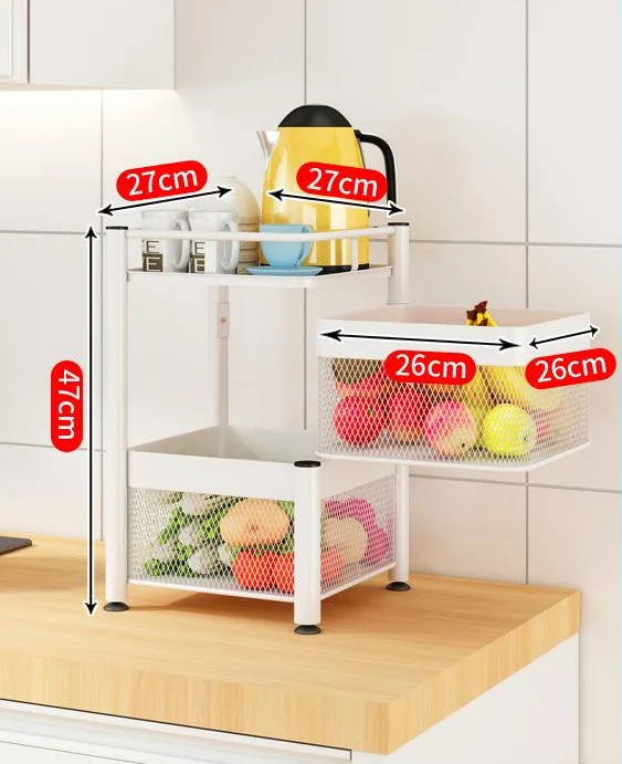 3 Tier 4 Tier 5 Tier Multi-layer Rotatable Storage Vegetable Basket 360 Degree Rotating Baskets Vegetable Rack For Kitchen