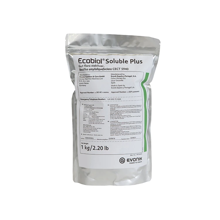  Кормовые биотики Ecobiol Soluble Plus Bacillus для корма свиней и аквакультуры