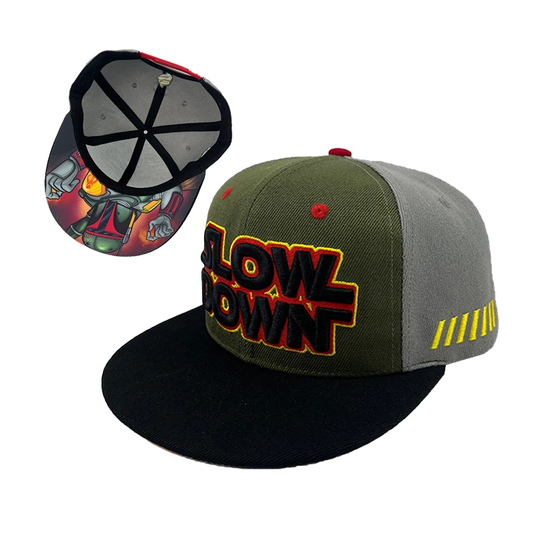 Personalized Men 6 Panel Hats Acrylic Hip Hop Cap Snapback Hat Wholesale 3d Embroidery Custom Snapback Caps