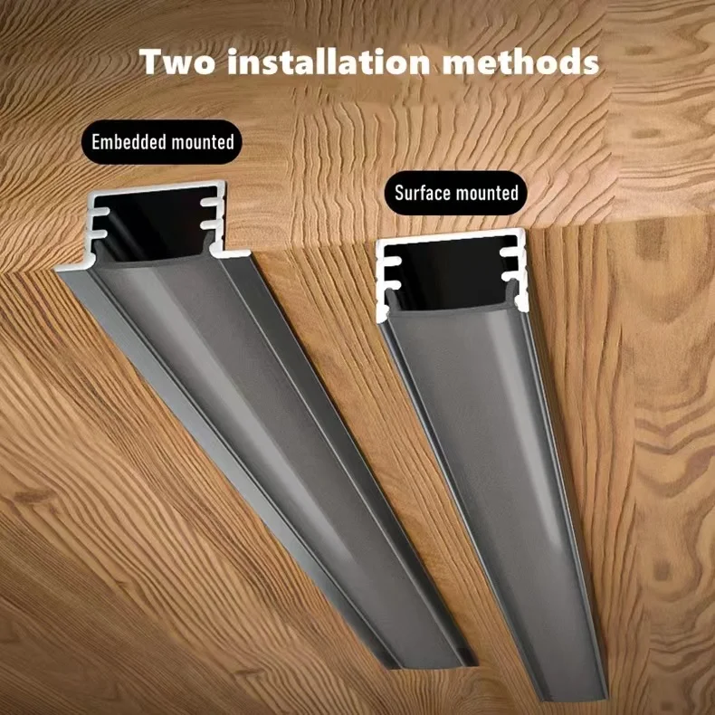 Hard LED Strip Light 5mm 8mm 10mm 12mm 20cm 15cm Stair Light AL Alloy Heatsink Flat Shell Silver Black PC Cover Aluminum Profile