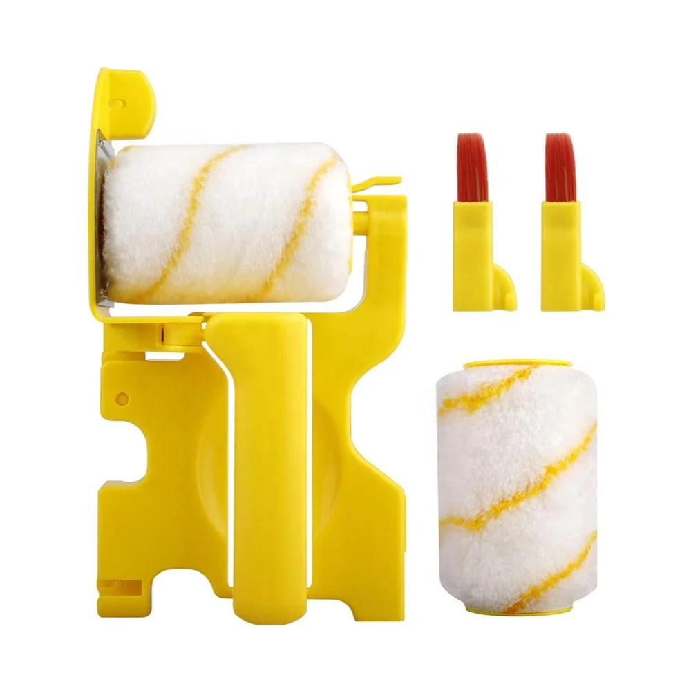 Paint Roller Brush Multifunctional Hand-held Clean-Cut Paint Edger Roller Brush Portable Tool for Home Office Room Wall Ceilings
