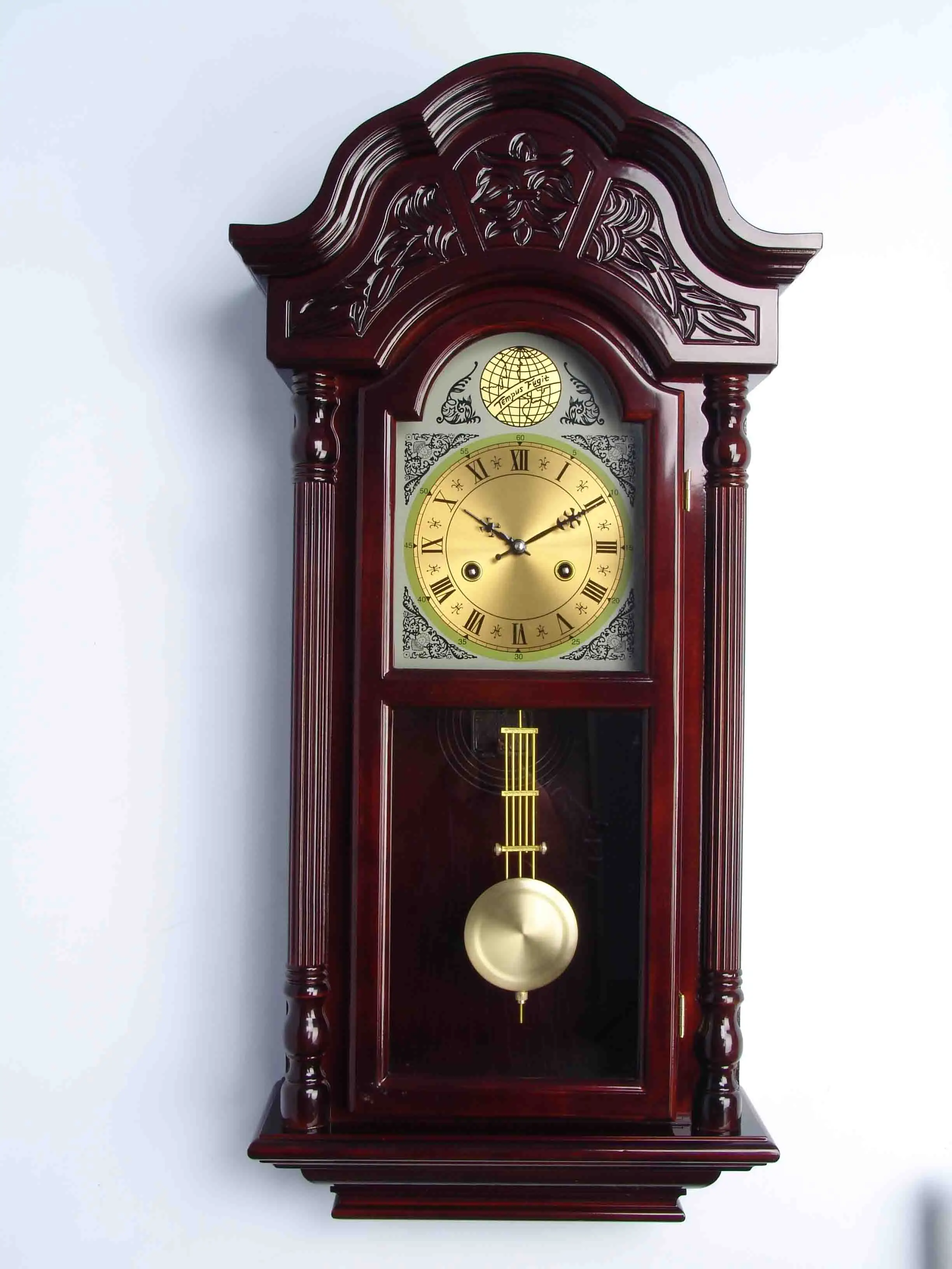 customized wooden wall clock /classic quartz wall clock /antique pendulum wall clock