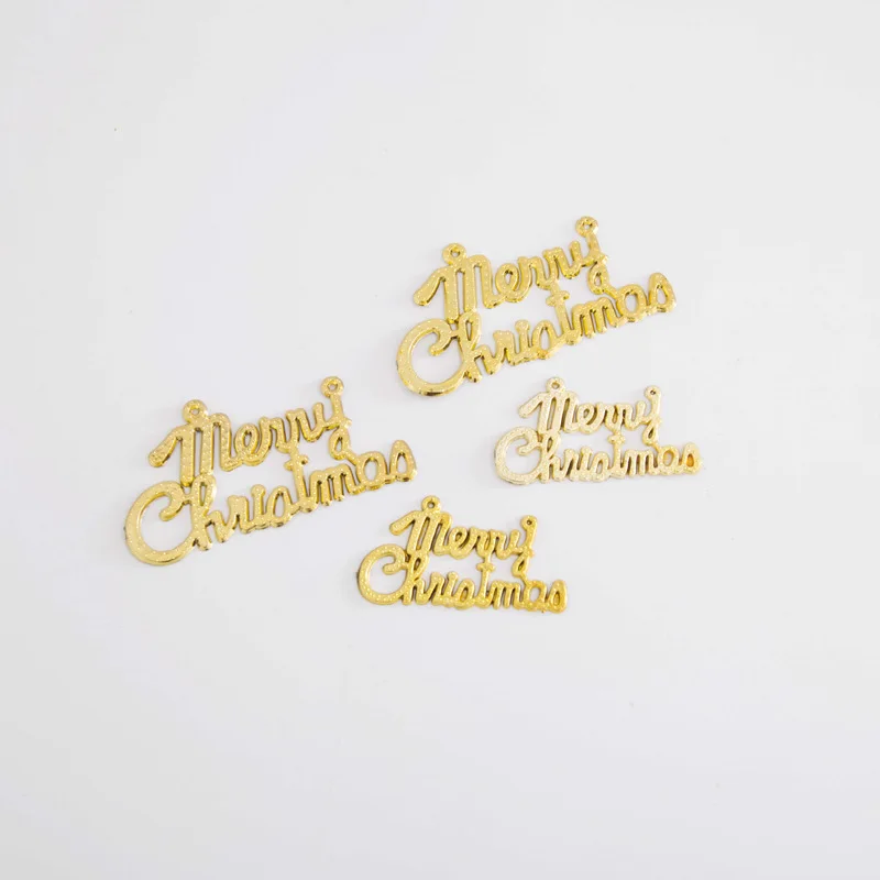 Merry Christmas Letter Board Pendant Christmas Tree Ornaments DIY Plastic Sticky Powder Christmas Tree  Plastic Crafts