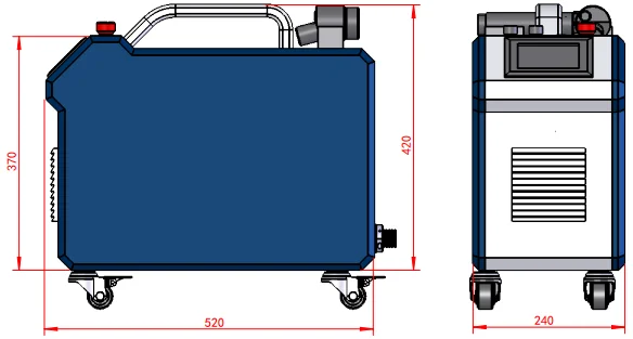 DMK Pulsed Portable Fiver Laser Cleaning Machine 50W 100W 200W Rust Removal Brick Oil Coating Paint Cleaner Laser Cleaning