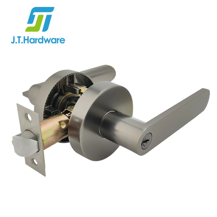 Commercial Door Entry Tubular Latch Lock Set 60MM Gun Metal Lever Handle Lock