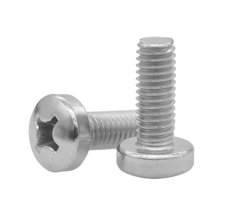M1.6 M2 M2.5 M3 M4 M5 M6 M8 DIN7985HP 304 Stainless Steel Cross Recessed Pan Round Head Screw Phillips TV Bolts
