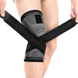 adjustable rom athletics  sports wear orthotics leg brace support calf guard 3D weaving compression knee sleeve