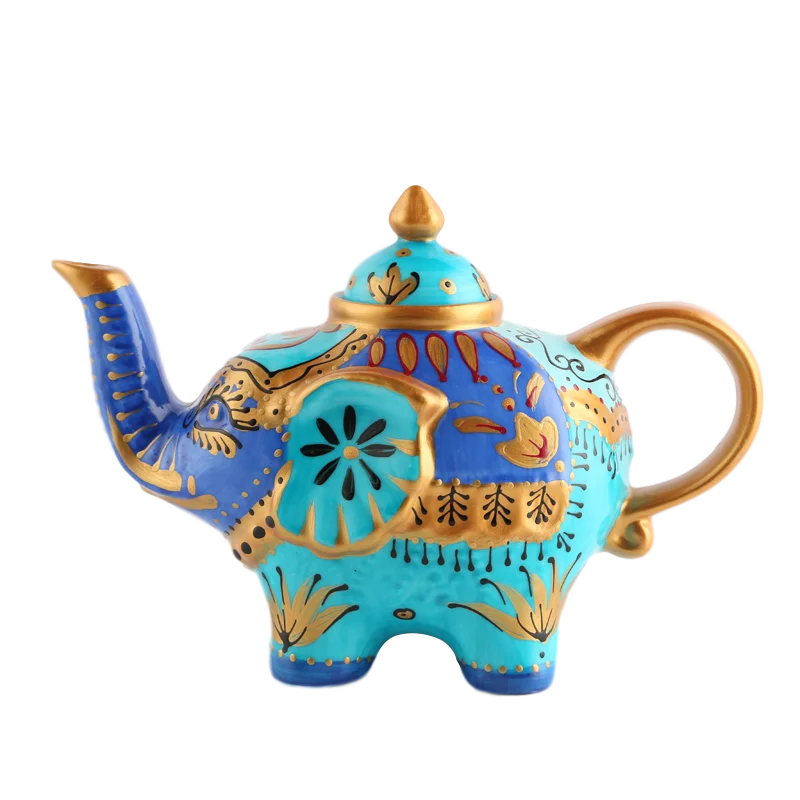 Custom Printing Ceramic Handmade Teapot Hand-painted Coffee Pot Porcelain Tea for One