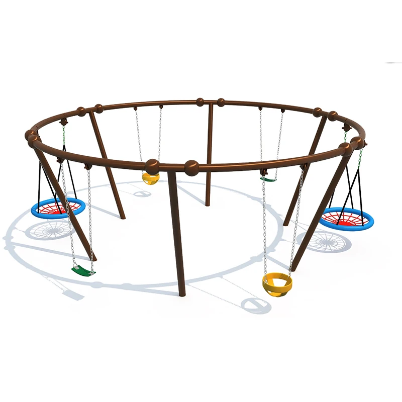 COWBOY Guangdong Kids garden Outdoor playground NET swing Set for school