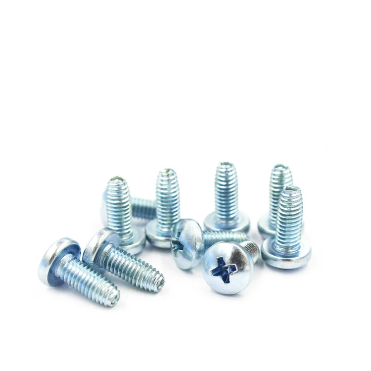 Factory Wholesale White Zinc M5x10 DIN 7500 self tapping screws Cross Recessed pan head thread rolling screws