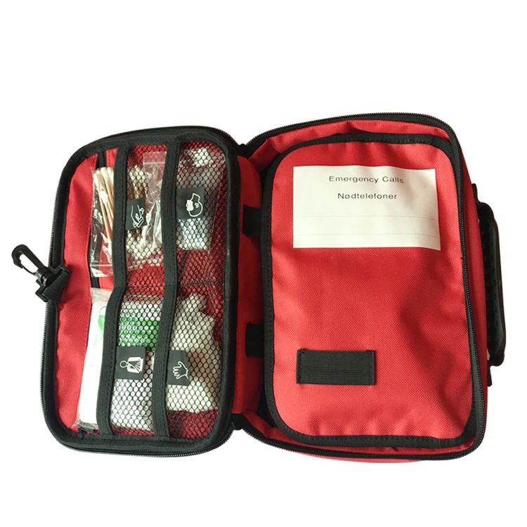 Custom Logo Large Capacity Healthy Medical Bag Carrying Empty First Aid Box Case Emergency Bag with Rubber Handle