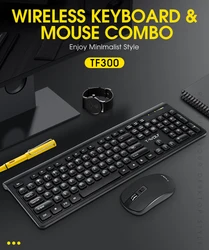 Customized New Product TWOLF Customized SPANISH RUSSIAN keyboard and mouse wireless office keyboard and mouse combo for daily