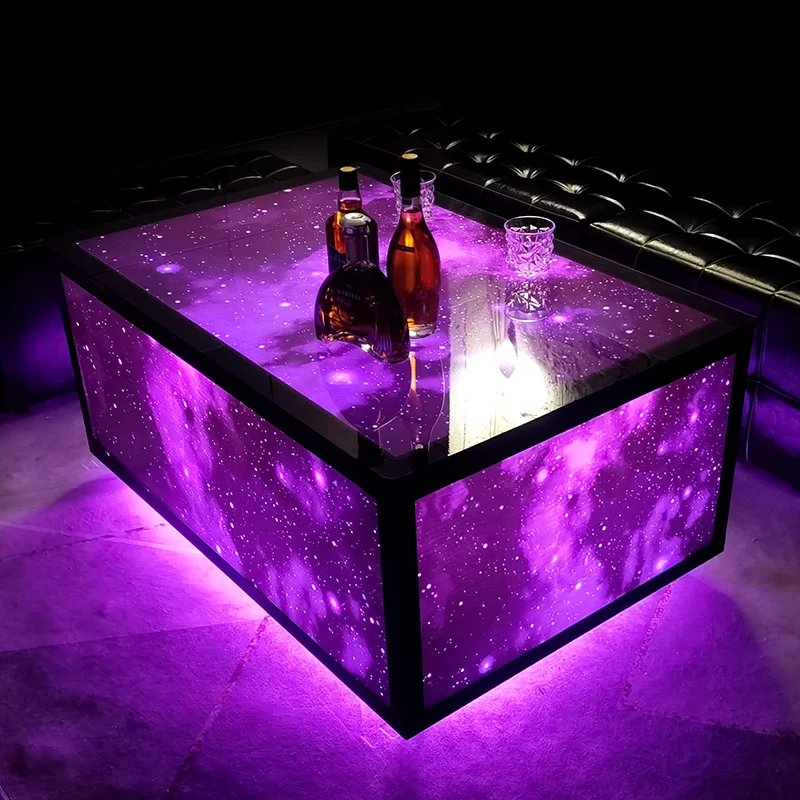 Cool bar furniture/ nightclub/ KTV/ night club/led cube table wholesale hookah lounge furniture