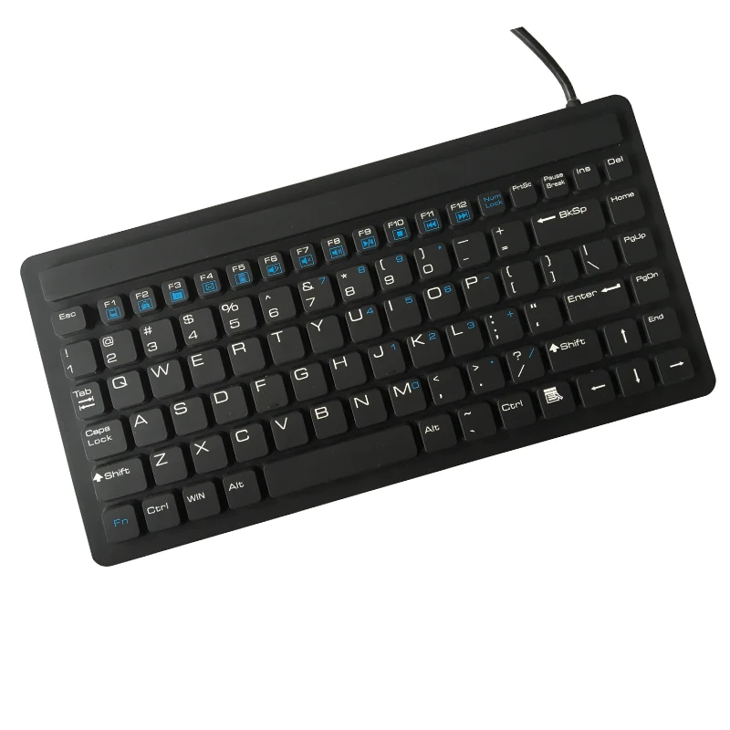 Medical Super-Slim 87 Keys Washable IP68 Silicone Keyboard