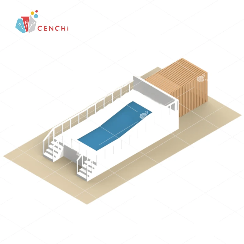 Cenchi pocket flowrider surfing simulator container size water play equipment mobile portable surf machine