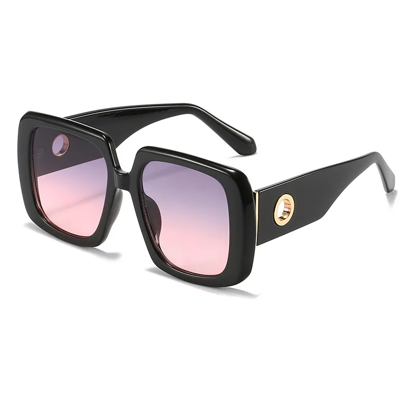 Ins fashion oversized square women sunglasses 2022 custom logo classic lentes de sol wholesale high quality plastic glasses