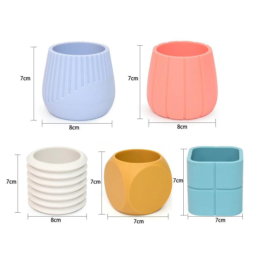 Wholesale Creative Customized Logo Office Desk Silicone Pencil Holder Office Stationery