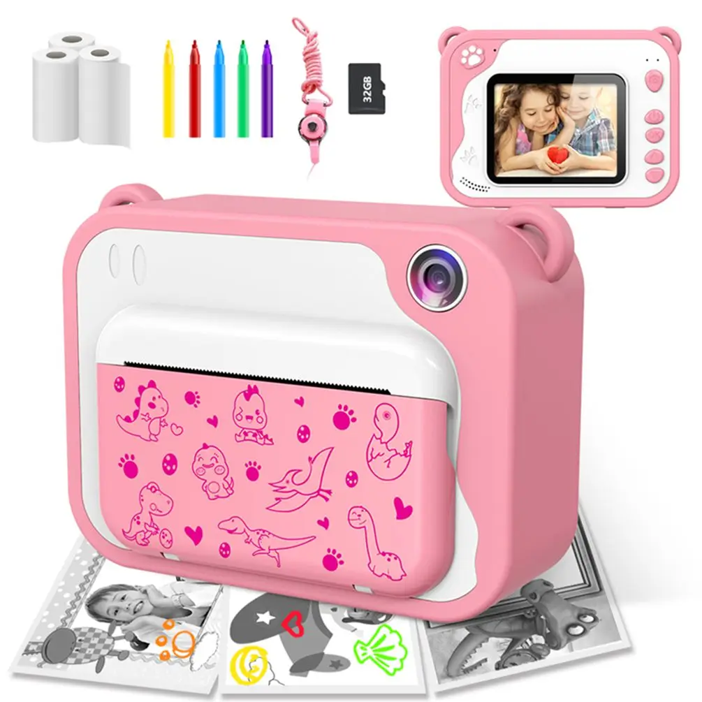 Amazon Top Seller  Toys Kids Camera Instant Print Digital Photo Camera for Girls  with CPC  CE FCC Certificate Toys Mini Camera