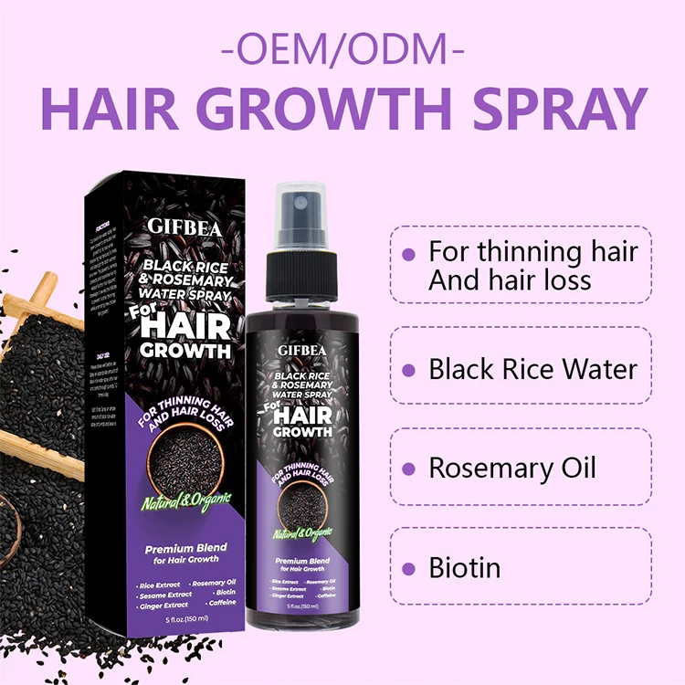 OEM caida de cabello hombre damaged hair repair rice water hair growth spray